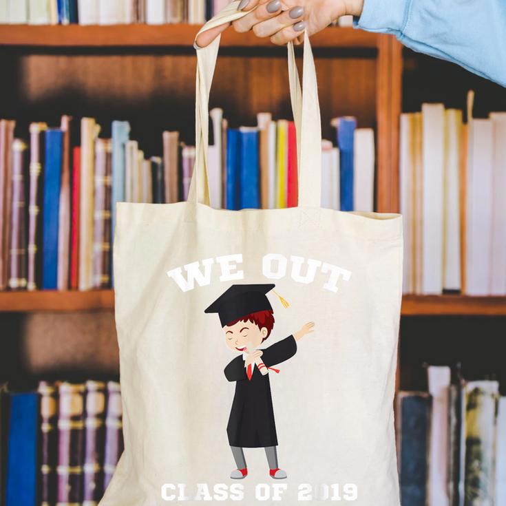Dabbing Graduation Boy Class Of 2019 We Out Canvas Tote Bag