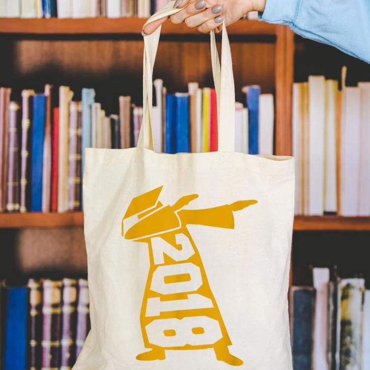 Dabbing Graduation Class Of 2018 T-Shirt School Colors Canvas Tote Bag