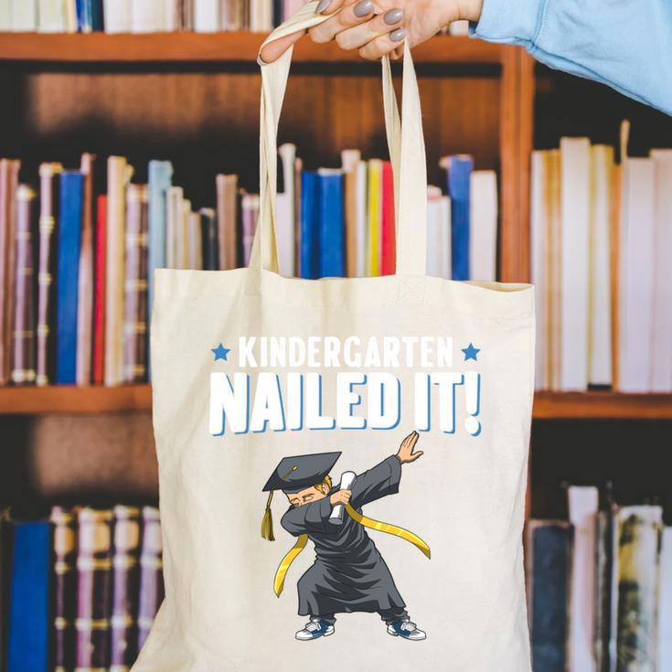 Dabbing Graduation Class Of 2025 Boy Kindergarten Nailed It Canvas Tote Bag
