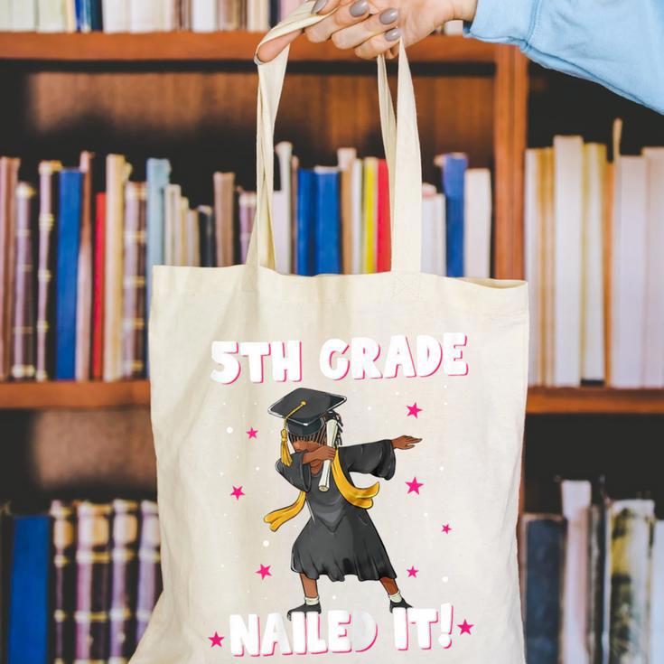 Dabbing Graduation Class Of 2025 Girls 5th Grade Nailed It Canvas Tote Bag