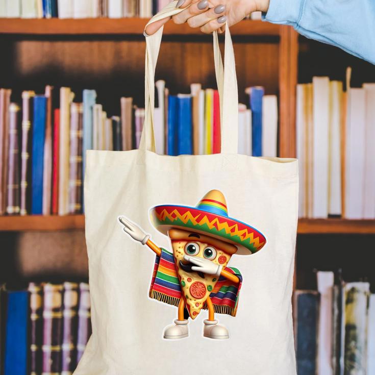Dabbing Mexican Pizza Dance Food Lover Graduation Canvas Tote Bag