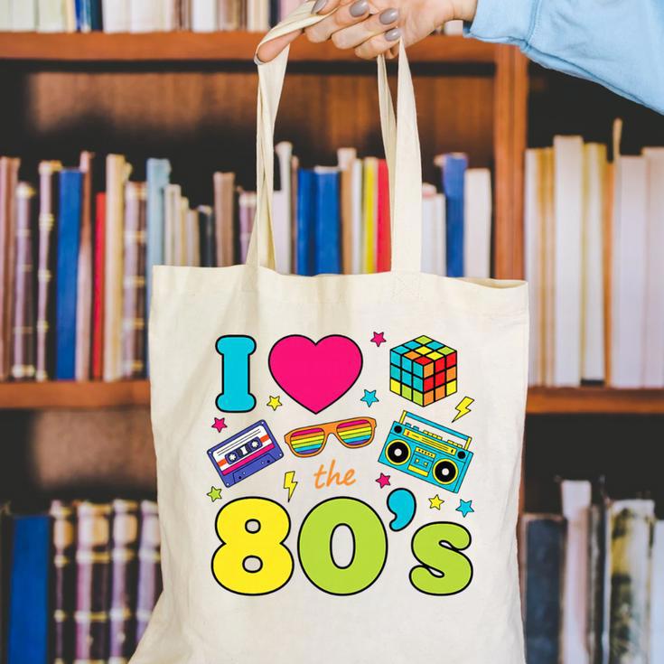 Dad I Love The 80's Retro 80s Nostalgia For Dad Premium Tri-Blend Canvas Tote Bag