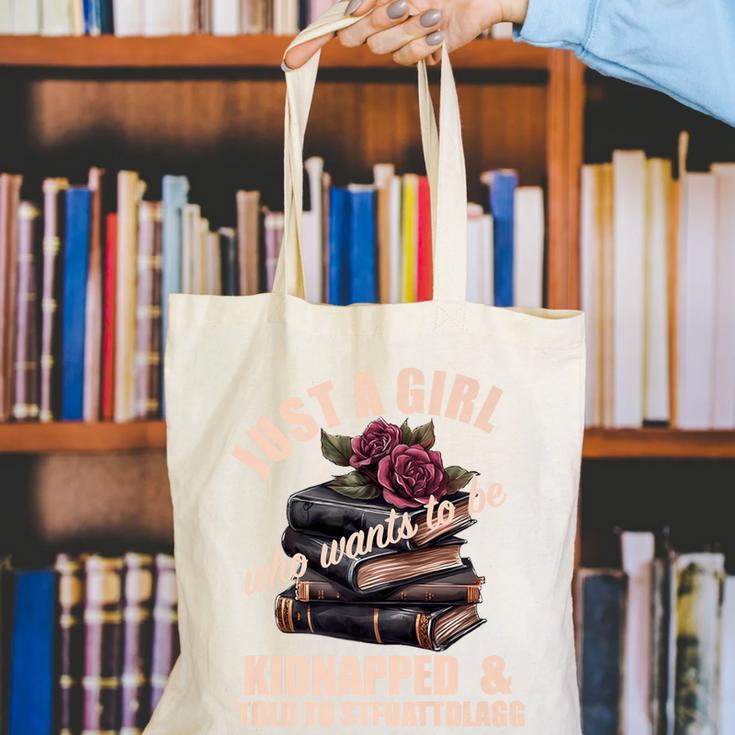 Dark Romance Women Told To STFUATTDLAGG Smutt Book Merch Premium Canvas Tote Bag