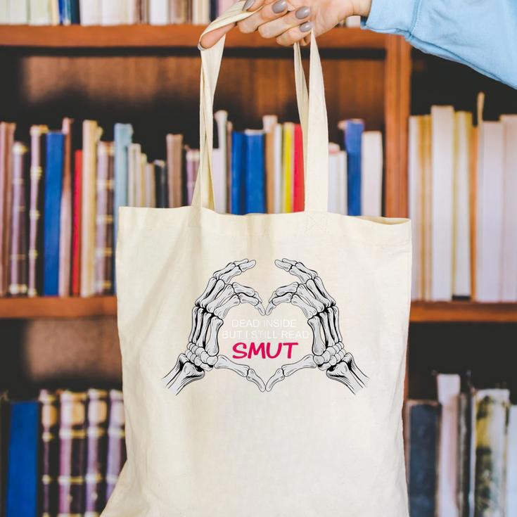 Dead Inside But I Still Read Romance Smut Book Lovers Canvas Tote Bag