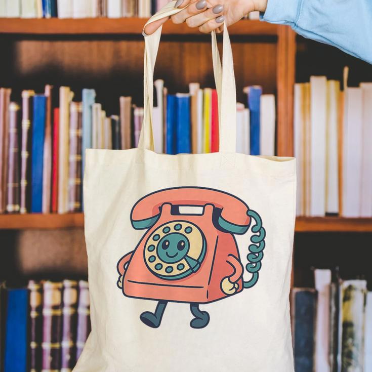 Dial It Back Retro Tech Nostalgia Vintage Premium Tri-Blend Canvas Tote Bag