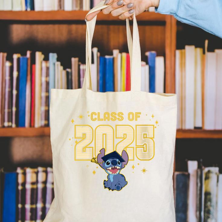 Disney Lilo & Stitch Graduation 2025 Stitch Collegiate Canvas Tote Bag