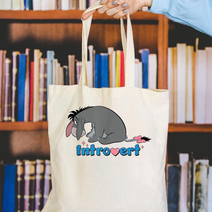 Disney Winnie The Pooh Introvert Eeyore Logo Canvas Tote Bag