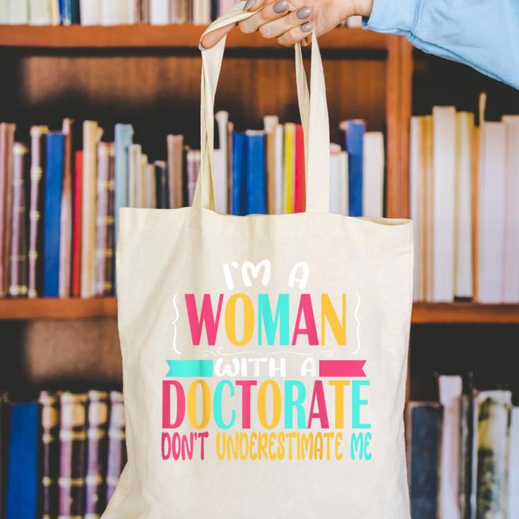 Doctorate Degree PhD Graduation PsyD Woman EdD Psychology Canvas Tote Bag