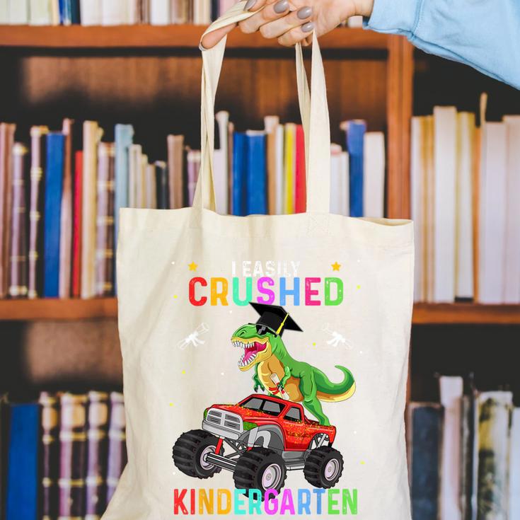 I Easily Crushed Kindergarten Graduation 2022 Truck Dinosaur Canvas Tote Bag