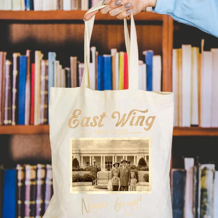 East Wing Never Forget American Vintage Nostalgia Canvas Tote Bag