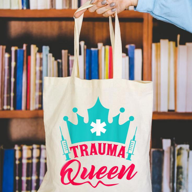 EMT Trauma Queen Paramedic Student T-Shirt Graduation Canvas Tote Bag
