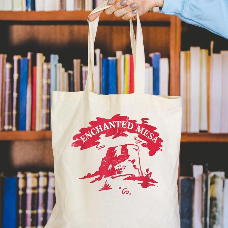 Enchanted Mesa Plateau Nostalgia Canvas Tote Bag