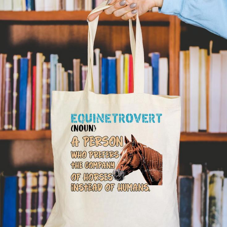 Equinetrovert Definition Equine Horse Riding Introvert Canvas Tote Bag Equinetrovert Definition Equine Horse Riding Introvert Canvas Tote Bag