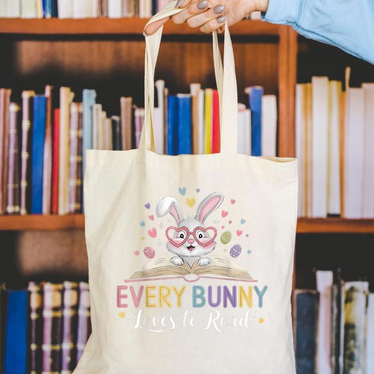 Every Bunny Loves To Read Book Lover Bookworm Rabbit Easter Canvas Tote Bag