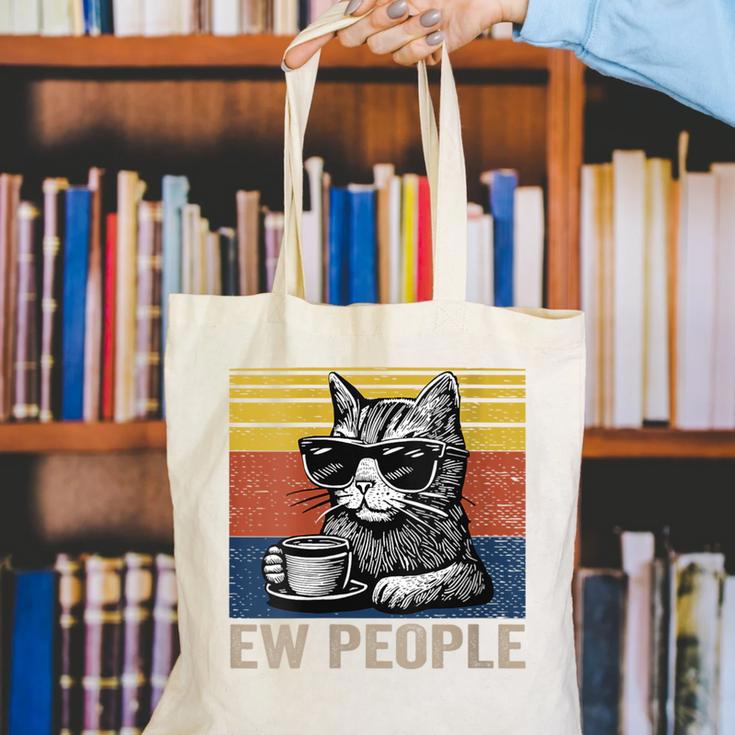 Ew People Introvert Cat Lover Crazy Vintage Cat Lady Canvas Tote Bag Ew People Introvert Cat Lover Crazy Vintage Cat Lady Canvas Tote Bag