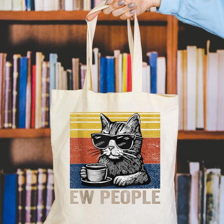 Ew People Introvert Cat Lover Crazy Vintage Cat Lady Canvas Tote Bag Ew People Introvert Cat Lover Crazy Vintage Cat Lady Canvas Tote Bag