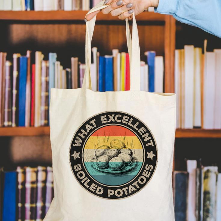 What Excellent Boiled Potatoes Retro Book Vintage Literature Canvas Tote Bag What Excellent Boiled Potatoes Retro Book Vintage Literature Canvas Tote Bag