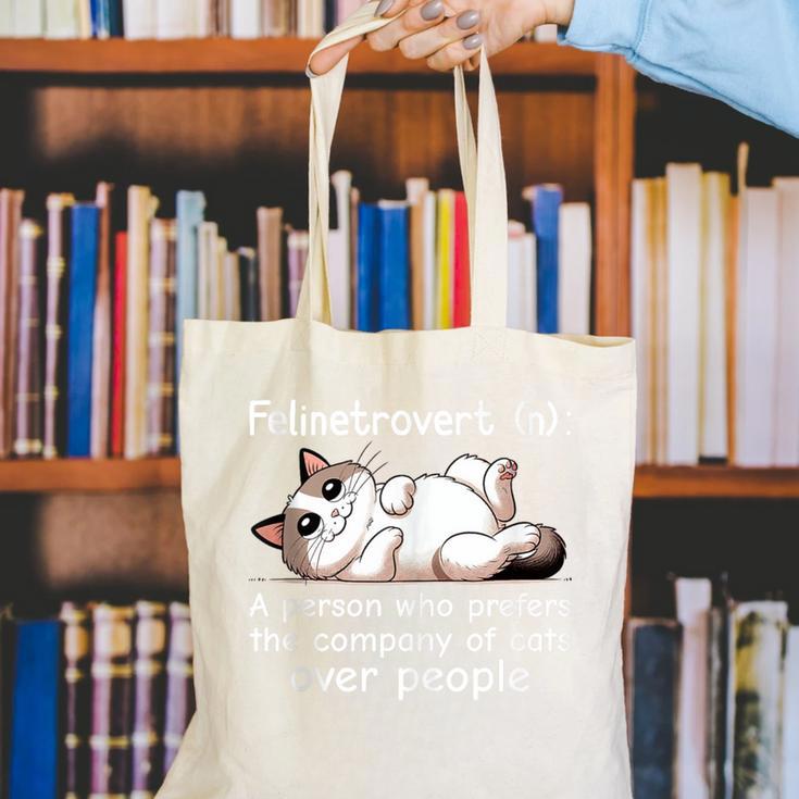 Felinetrovert Definition Cat Lover Introvert Humor Cats Canvas Tote Bag Felinetrovert Definition Cat Lover Introvert Humor Cats Canvas Tote Bag