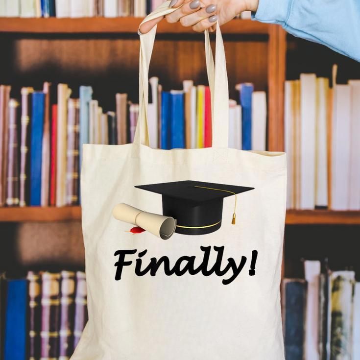 Finally I'm Graduate Graduation Canvas Tote Bag