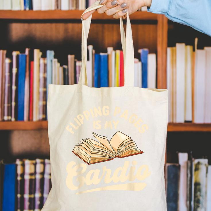 Flipping Pages Is My Cardio Book Lover Reading Bookworm Canvas Tote Bag Flipping Pages Is My Cardio Book Lover Reading Bookworm Canvas Tote Bag