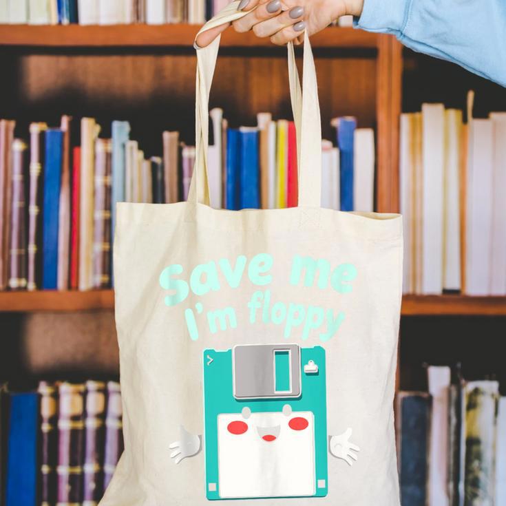 Floppy Disk Retro Tech Nostalgia Old School Computing Humor Canvas Tote Bag