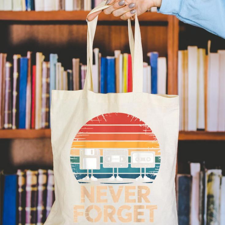 Floppy VHS Cassette Never Forget Retro 80s 90s Nostalgia Canvas Tote Bag Floppy VHS Cassette Never Forget Retro 80s 90s Nostalgia Canvas Tote Bag