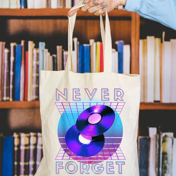 Never Forget Retro 80s 90s Nostalgia Canvas Tote Bag
