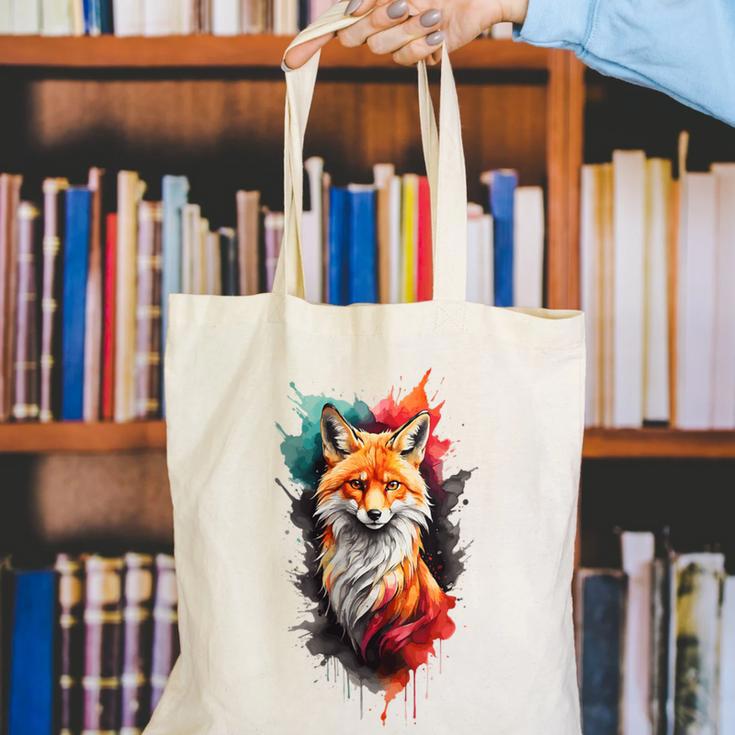 Fox For Fox Lovers Men Women Kids Introverts Canvas Tote Bag
