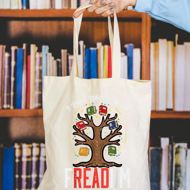 Freadom Tree Read Reading Librarian Book Across America Canvas Tote Bag