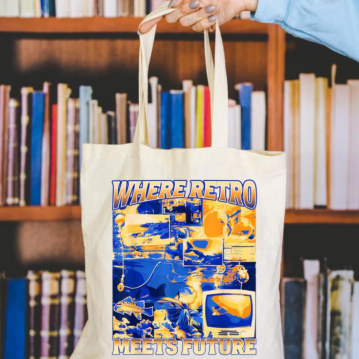 Frutiger Aero Retro Vibes Y2K 90's Vibes Canvas Tote Bag