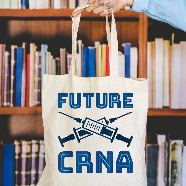 Future CRNA Nurse Anesthetist Student Nursing RN Graduation Canvas Tote Bag