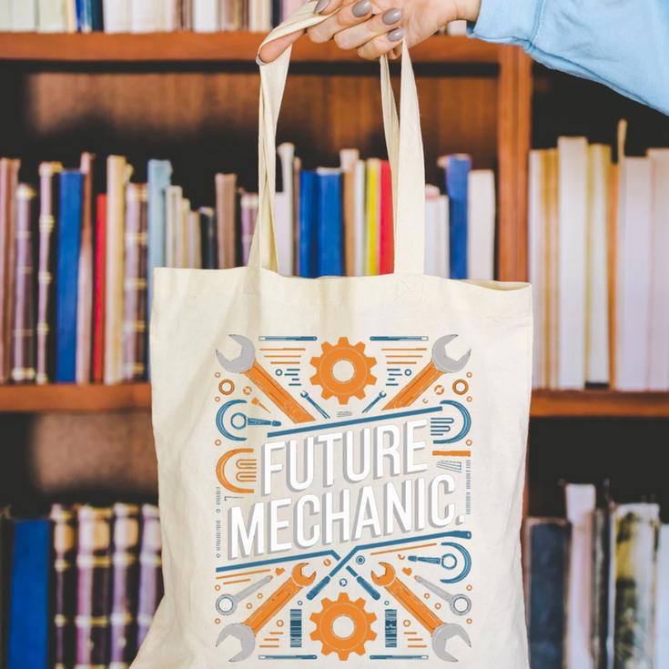 Future Mechanic Graduation School Kids Toddler Women Men Gag Canvas Tote Bag