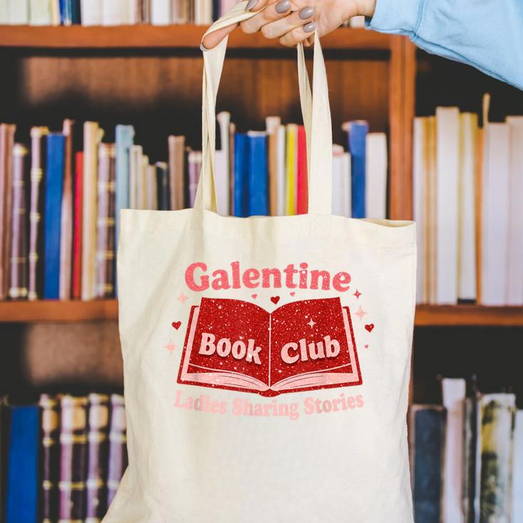Galentine Book Club Canvas Tote Bag
