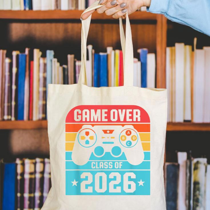 Game Over Class Of 2026 Shirt Students Last Day Graduation Canvas Tote Bag