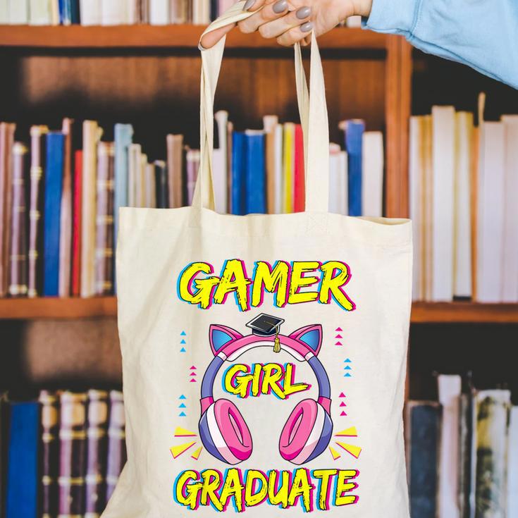 Gamer Girl Graduate Shirt Girls Kids Gamer Graduation Canvas Tote Bag
