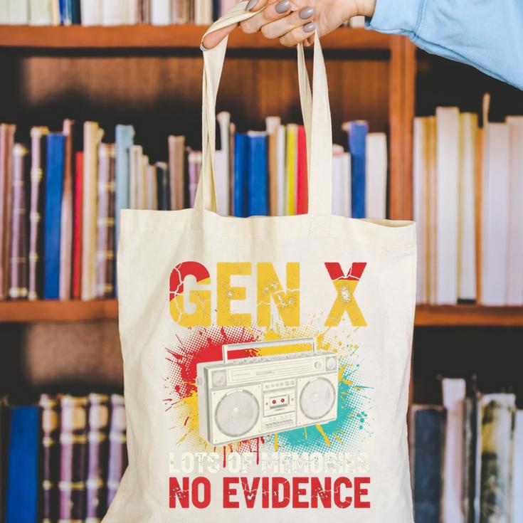 Gen X Lots Of Memories No Evidence Retro Nostalgia Humor Canvas Tote Bag Gen X Lots Of Memories No Evidence Retro Nostalgia Humor Canvas Tote Bag