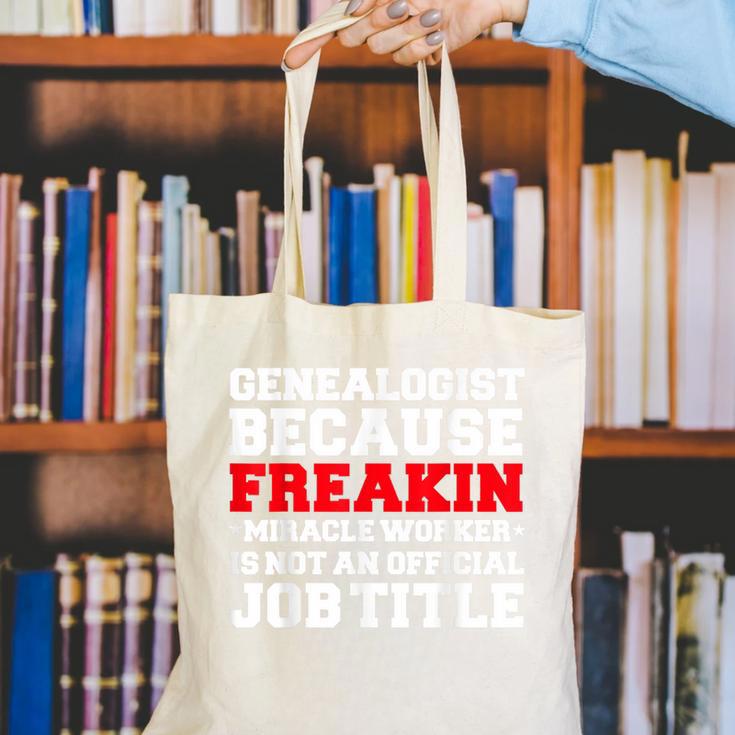 Genealogist Miracle Worker Genealogy Graduation Canvas Tote Bag