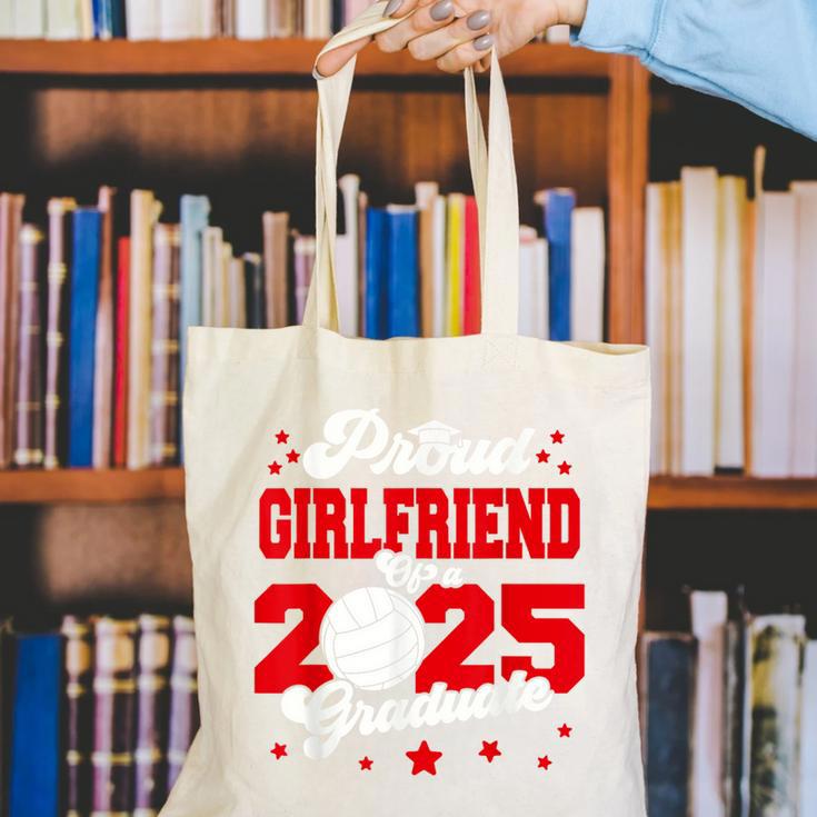 Girlfriend Of a 2025 Graduate Prom Graduation 25 VolleyBall Canvas Tote Bag