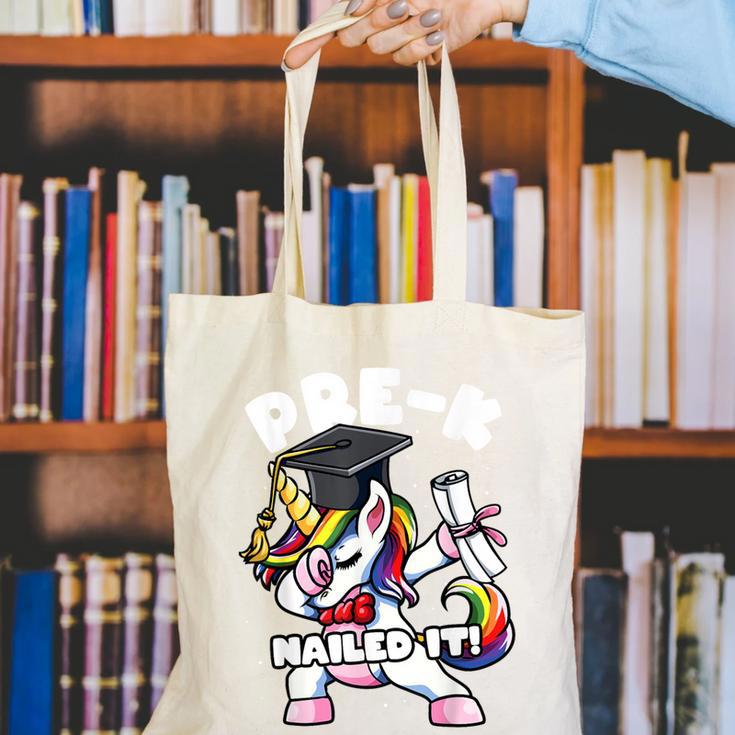Girls Dabbing Unicorn Pre-K PreSchool Nailed It Graduation Canvas Tote Bag