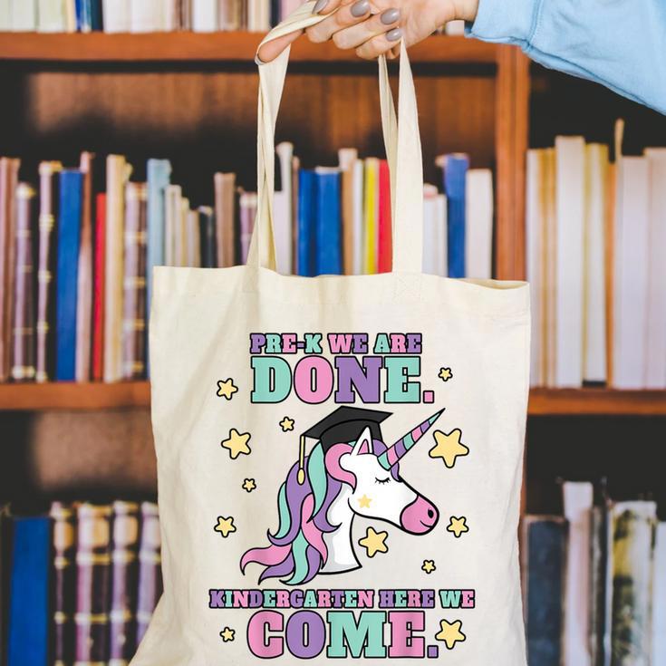 Girls Pre-K Graduation Magical Unicorn Canvas Tote Bag