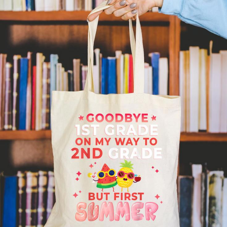 Goodbye 1st Grade Graduation To 2nd Grade Hello Summer Canvas Tote Bag