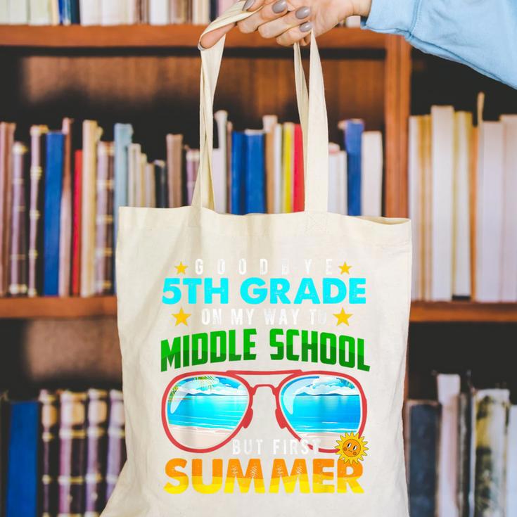 Goodbye 5th Grade Graduation To 6th Grade Hello Summer Kids Canvas Tote Bag