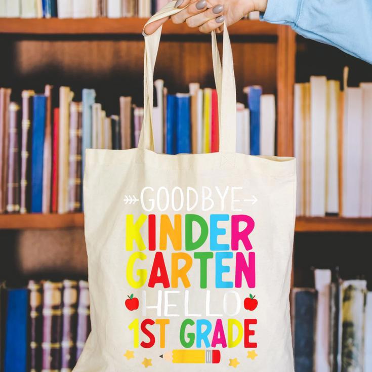 Goodbye Kinder Garten Hello 1st Grade Graduation 2024 Canvas Tote Bag