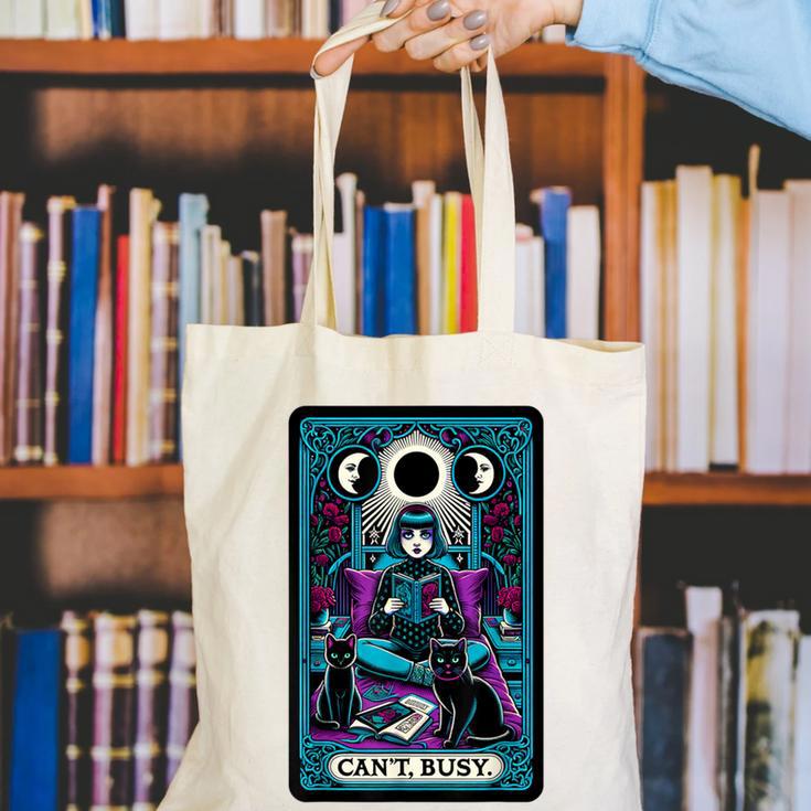 Gothic Girl Tarot Card Introverted Reader And Reading Canvas Tote Bag Gothic Girl Tarot Card Introverted Reader And Reading Canvas Tote Bag