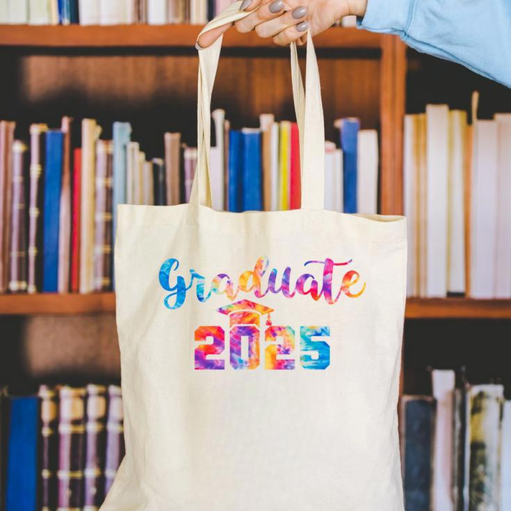 Graduate 2025 Tie Dye Graduation 2025 Class Of 2025 Senior Canvas Tote Bag