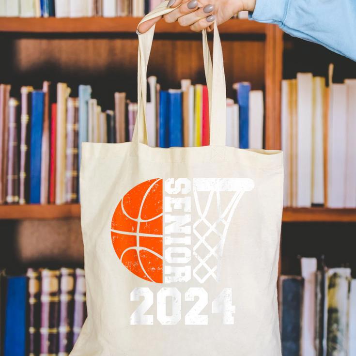 Graduate Senior Class Of 2024 Basketball Player Graduation Canvas Tote Bag