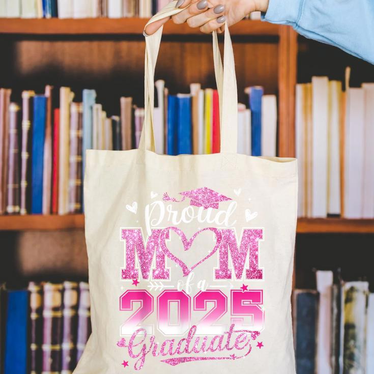 Graduation 2025 Proud Mom Of 2025 Graduate Floral Women Canvas Tote Bag
