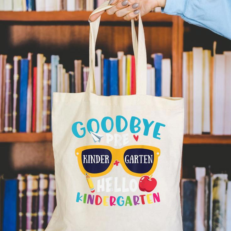 Graduation Shirt Goodbye PreK Hello Kindergarten School Canvas Tote Bag