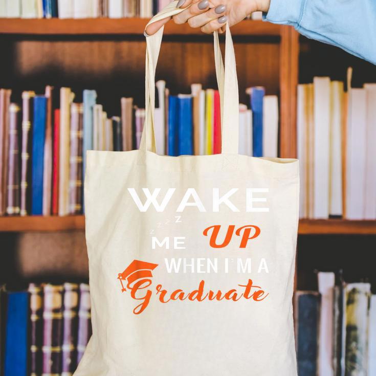 Graduation Shirt High School And College For Sleepy Graduate Canvas Tote Bag