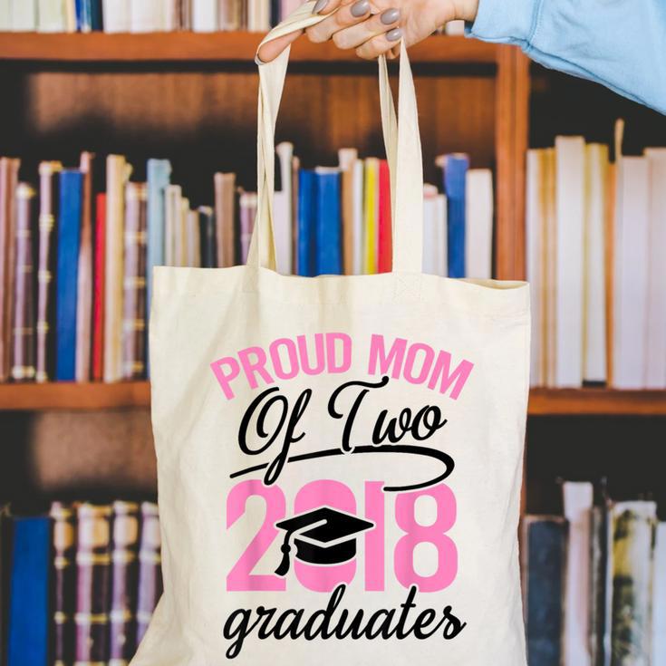 Graduation Shirt For Mom With Twins Proud Mom Of Two Canvas Tote Bag